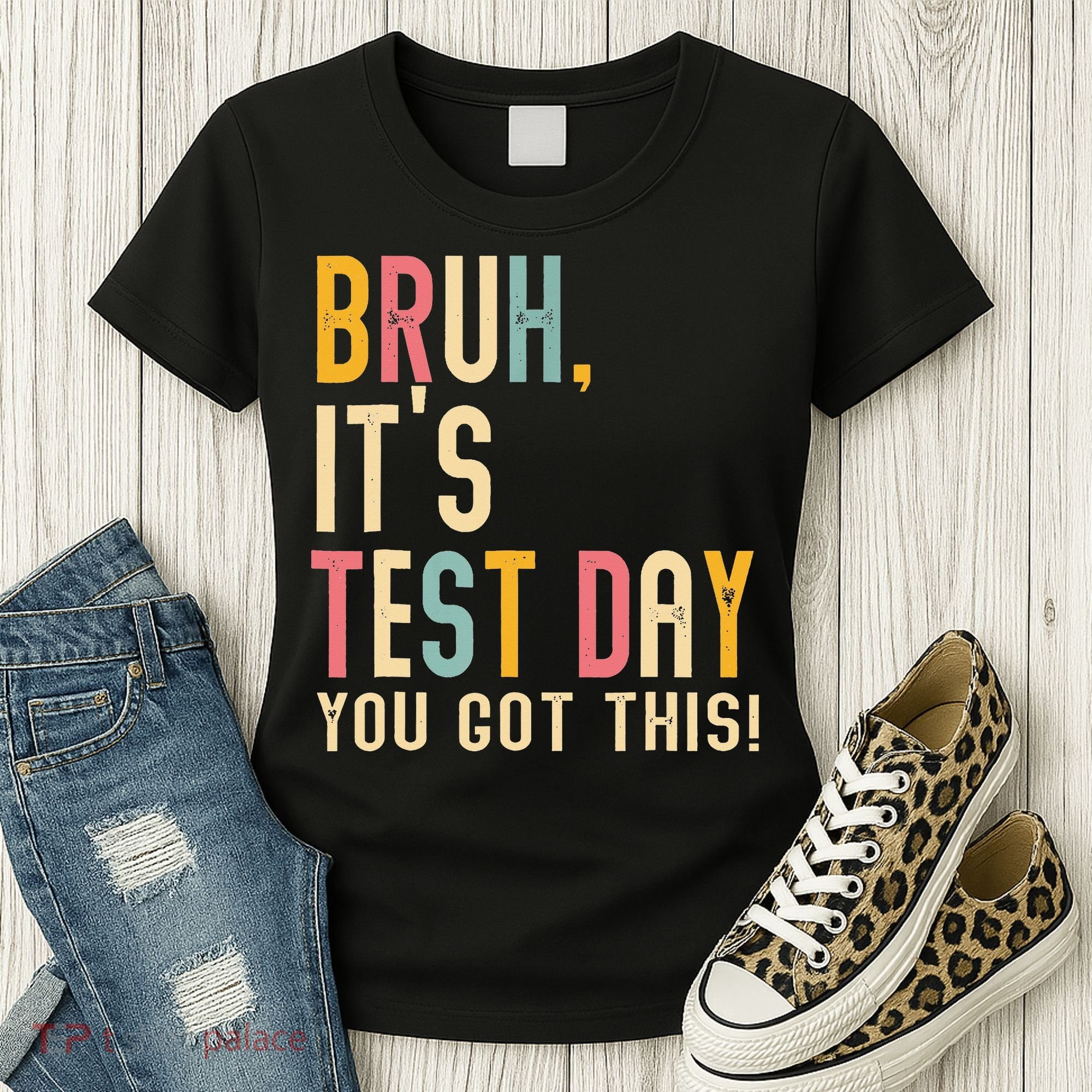 Rock The Test Dont Stress Motivational Student Teacher Women's T-Shirt