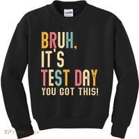 Rock The Test Dont Stress Motivational Student Teacher Kids Sweatshirt thumb 0