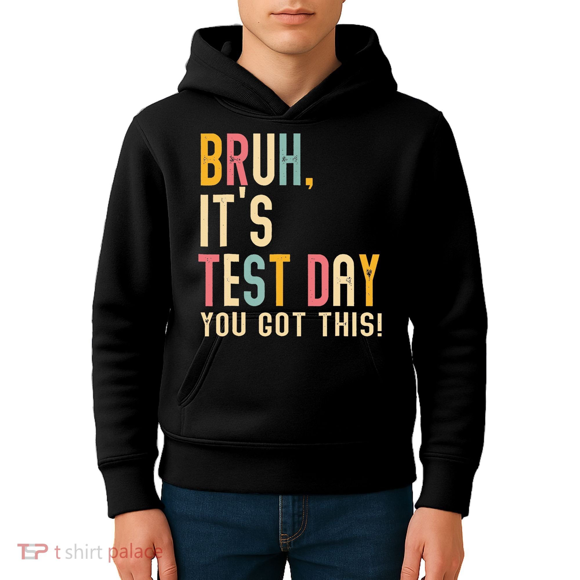 Rock The Test Dont Stress Motivational Student Teacher Kids Hoodie