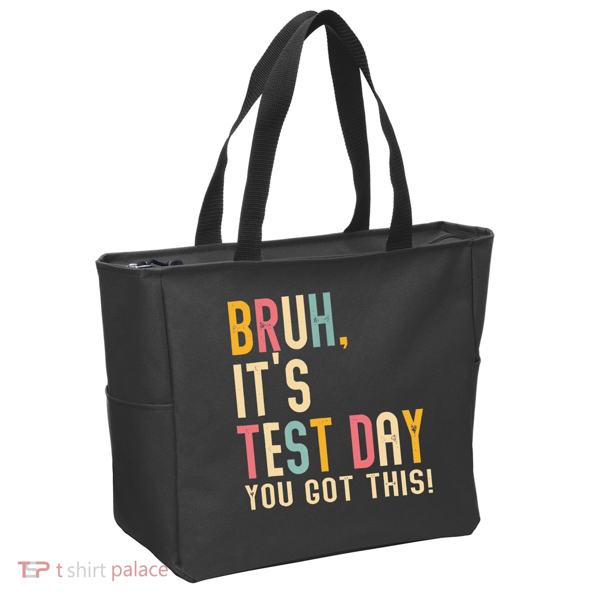 Rock The Test Dont Stress Motivational Student Teacher Tote Bag