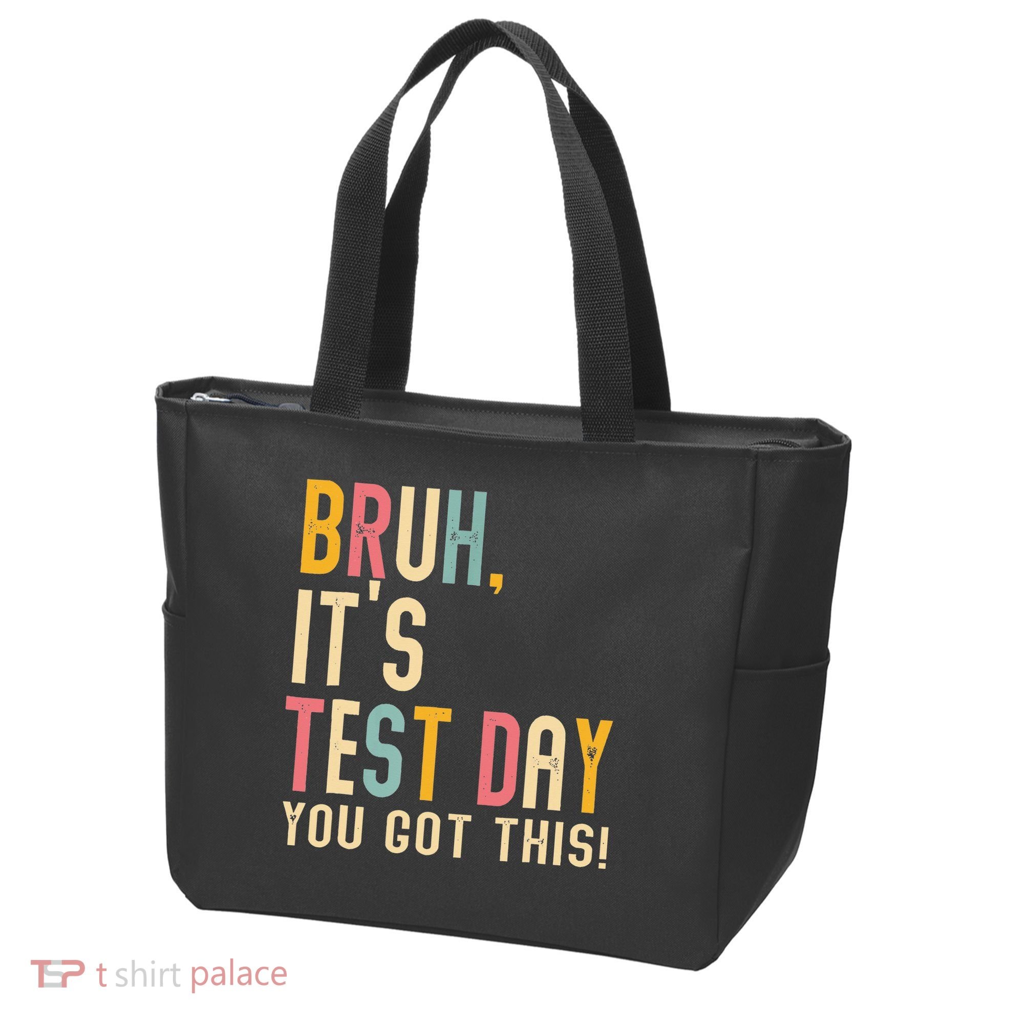 Rock The Test Dont Stress Motivational Student Teacher Tote Bag