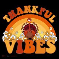 Retro Thanksgiving Thankful Vibes Turkey Sunset Coffee Mug thumb 5