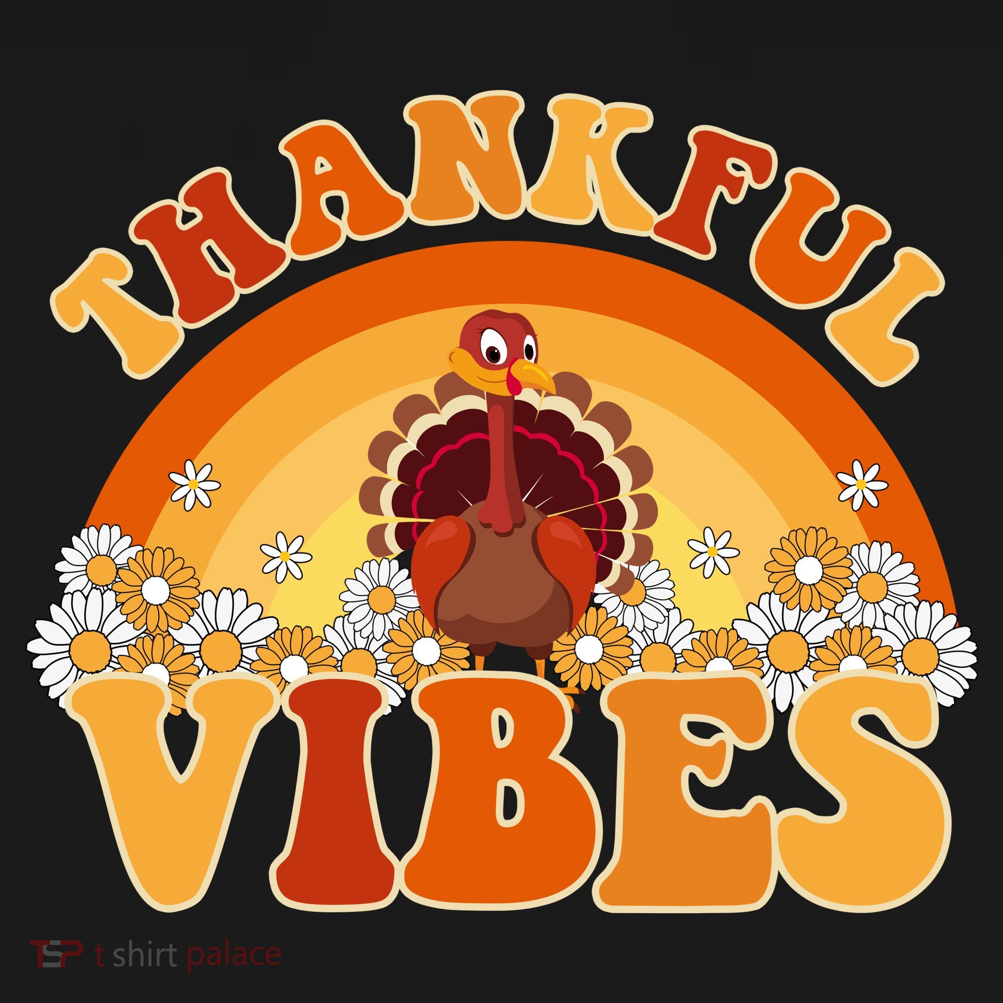 Retro Thanksgiving Thankful Vibes Turkey Sunset Women's Long Sleeve Shirt