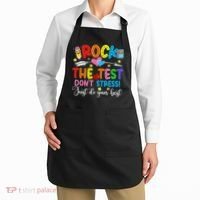 Rock The Test Don't Stress Do Your Best Testing Day Teacher  Apron thumb 2