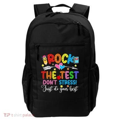 Rock The Test Don't Stress Do Your Best Testing Day Teacher  Backpack