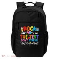 Rock The Test Don't Stress Do Your Best Testing Day Teacher  Backpack thumb 0