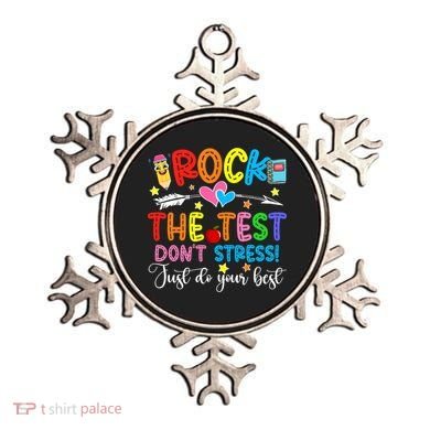 Rock The Test Don't Stress Do Your Best Testing Day Teacher  Ornament