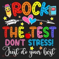 Rock The Test Don't Stress Do Your Best Testing Day Teacher  Hat thumb 2
