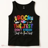 Rock The Test Don't Stress Do Your Best Testing Day Teacher  Tank Top thumb 2