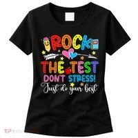 Rock The Test Don't Stress Do Your Best Testing Day Teacher  Women's T-Shirt thumb 0