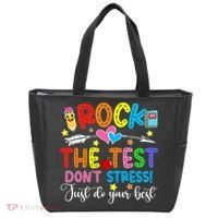 Rock The Test Don't Stress Do Your Best Testing Day Teacher  Tote Bag thumb 0