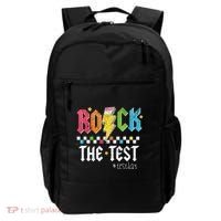 Rock The Test Testing Day Retro Motivational Teacher Backpack thumb 0