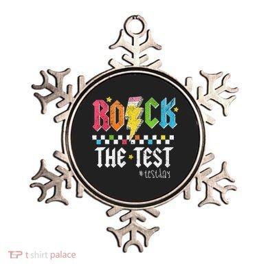 Rock The Test Testing Day Retro Motivational Teacher Ornament