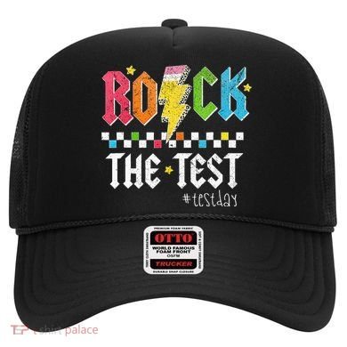 Rock The Test Testing Day Retro Motivational Teacher Hat
