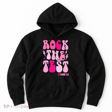 Rock The Test Testing Day Retro Motivational Hoodie