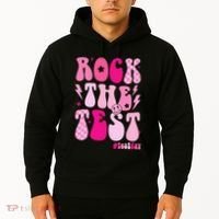 Rock The Test Testing Day Retro Motivational Hoodie thumb 2