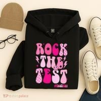Rock The Test Testing Day Retro Motivational Hoodie thumb 4