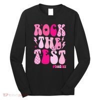Rock The Test Testing Day Retro Motivational Long Sleeve Shirt thumb 0