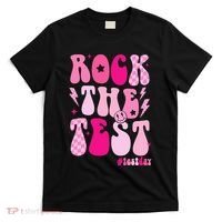 Rock The Test Testing Day Retro Motivational T-Shirt thumb 0