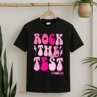 Rock The Test Testing Day Retro Motivational T-Shirt thumb 2