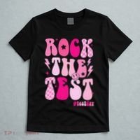 Rock The Test Testing Day Retro Motivational T-Shirt thumb 5