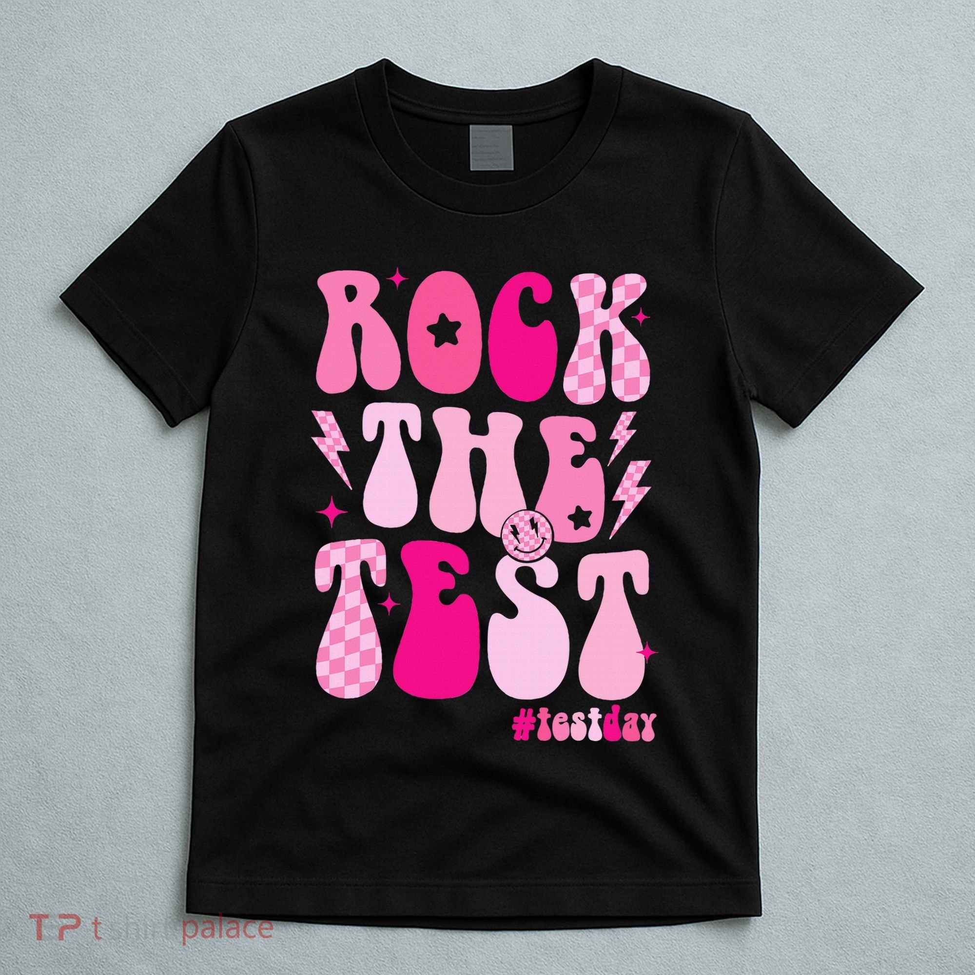 Rock The Test Testing Day Retro Motivational T-Shirt