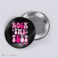 Rock The Test Testing Day Retro Motivational Button thumb 0
