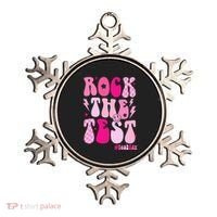 Rock The Test Testing Day Retro Motivational Ornament thumb 0