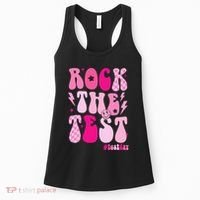 Rock The Test Testing Day Retro Motivational Women's Tank Top thumb 0
