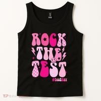 Rock The Test Testing Day Retro Motivational Tank Top thumb 2