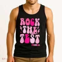 Rock The Test Testing Day Retro Motivational Tank Top thumb 3