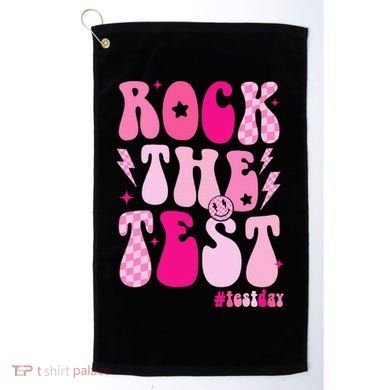Rock The Test Testing Day Retro Motivational Golf Towel