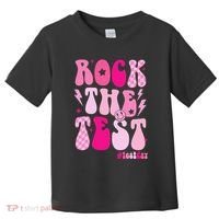 Rock The Test Testing Day Retro Motivational Toddler T-Shirt thumb 0