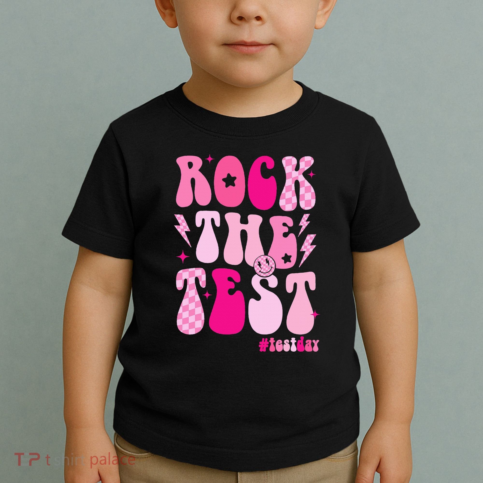 Rock The Test Testing Day Retro Motivational Toddler T-Shirt