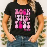 Rock The Test Testing Day Retro Motivational Women's T-Shirt thumb 2