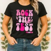 Rock The Test Testing Day Retro Motivational Women's T-Shirt thumb 2