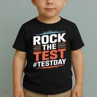 Rock The Test Outfit For Students And Teachers On Exam Day Toddler T-Shirt thumb 2
