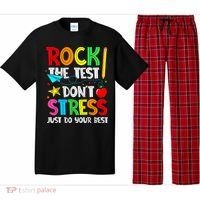 Rock The Test Don't Stress Just Do Your Best Funny Testing  Pajama Set thumb 0