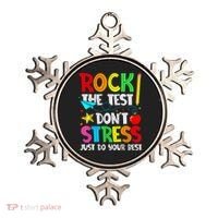 Rock The Test Don't Stress Just Do Your Best Funny Testing  Ornament thumb 0