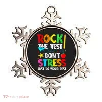 Rock The Test Don't Stress Just Do Your Best Funny Testing  Ornament thumb 0