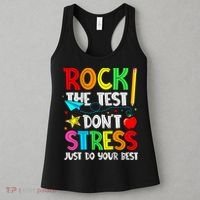 Rock The Test Don't Stress Just Do Your Best Funny Testing  Women's Tank Top thumb 3