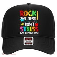 Rock The Test Don't Stress Just Do Your Best Funny Testing  Hat thumb 0