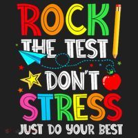 Rock The Test Don't Stress Just Do Your Best Funny Testing  Hat thumb 2