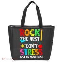 Rock The Test Don't Stress Just Do Your Best Funny Testing  Tote Bag thumb 0