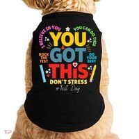 Rock The Test Dont Stress You Got This Teacher Testing Day  Doggie Tank thumb 0