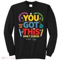Rock The Test Dont Stress You Got This Teacher Testing Day  Sweatshirt thumb 0