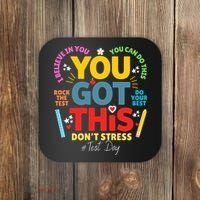 Rock The Test Dont Stress You Got This Teacher Testing Day  Coaster thumb 0