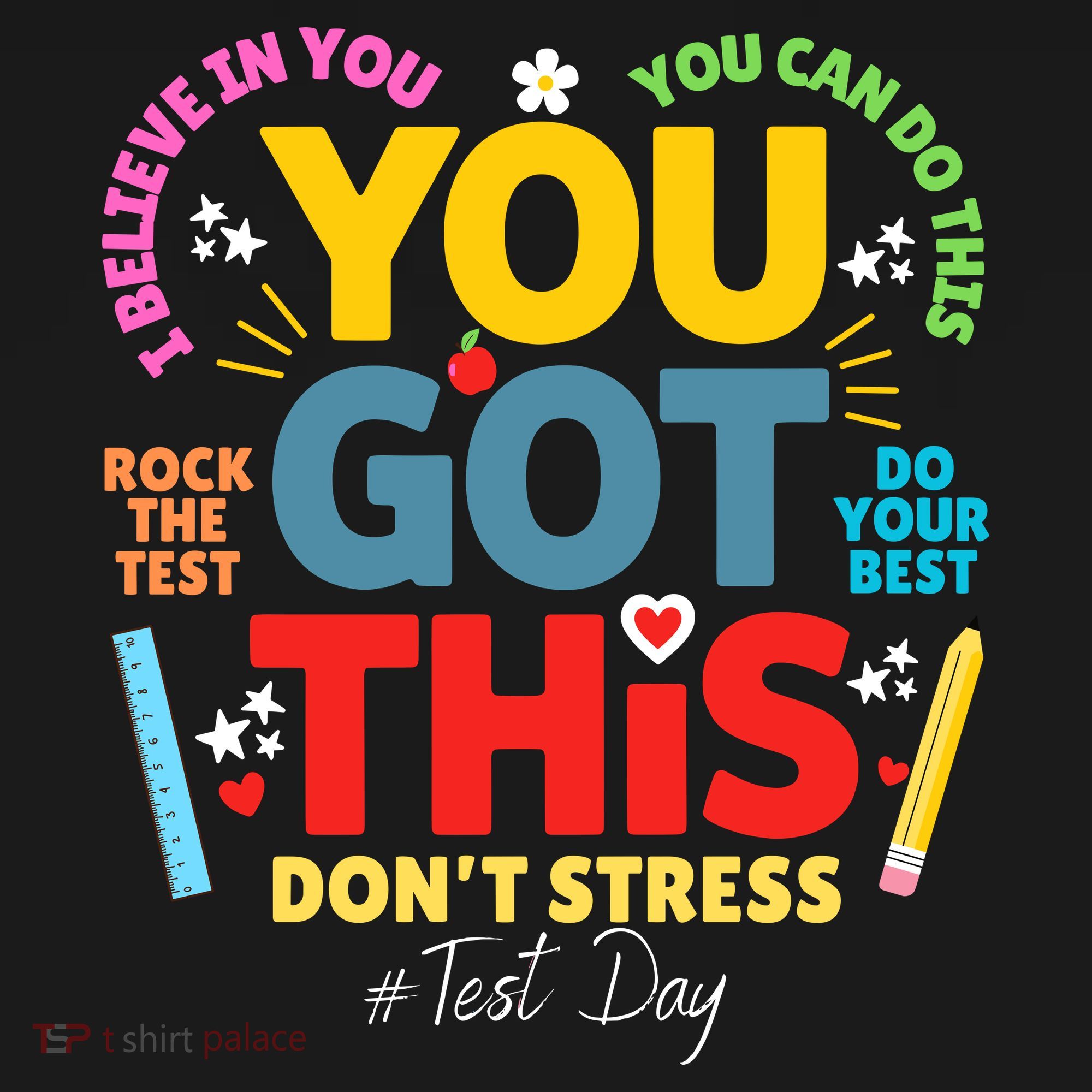 Rock The Test Dont Stress You Got This Teacher Testing Day  Mousepad