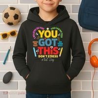 Rock The Test Dont Stress You Got This Teacher Testing Day  Kids Hoodie thumb 2