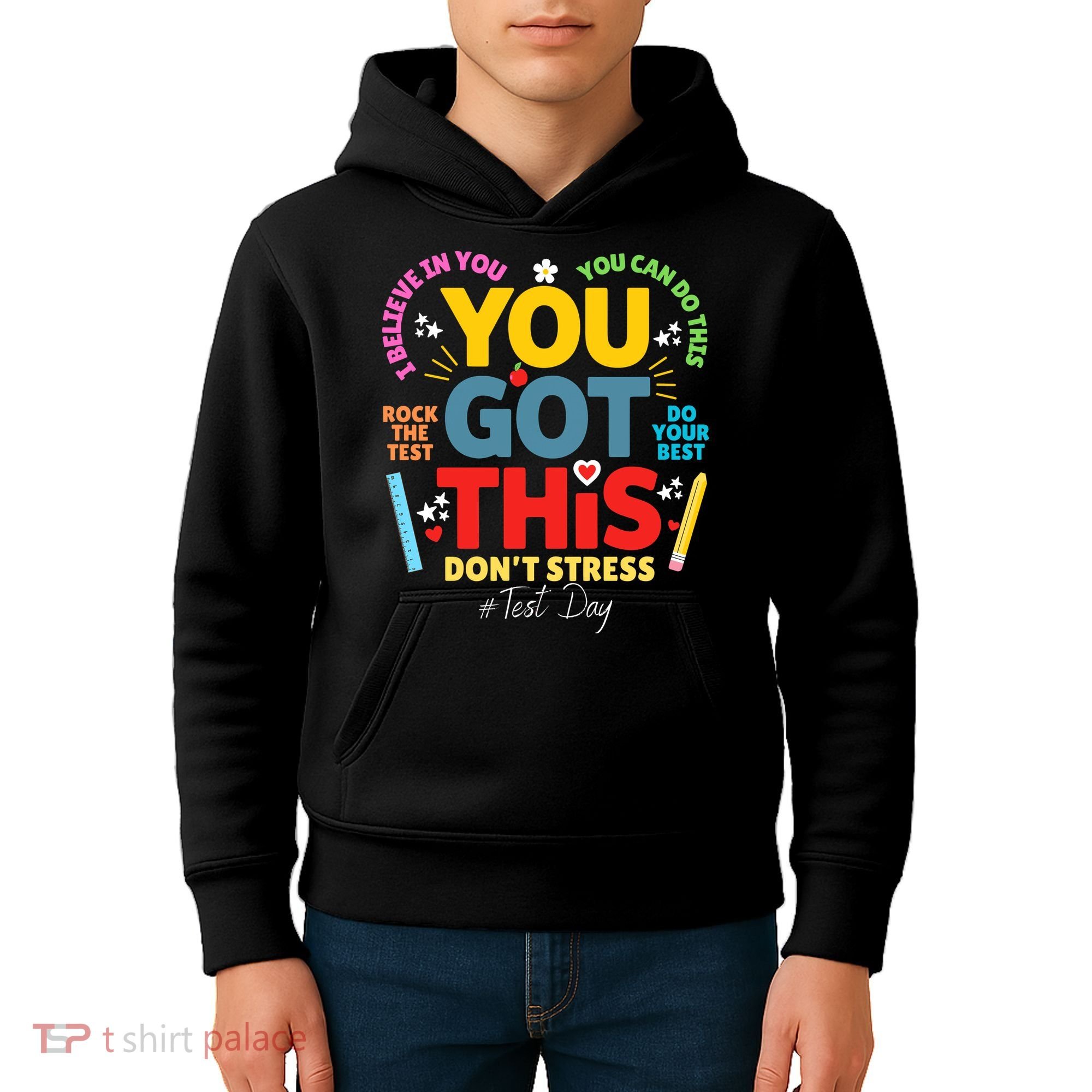 Rock The Test Dont Stress You Got This Teacher Testing Day  Kids Hoodie